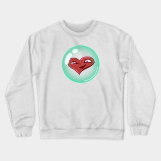 Cartoon Heart (in the Bubble) Crewneck Sweatshirt